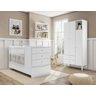 Quarto Infantil Completo Berço Guarda-Roupa 2 Nichos Grandes Fofinho Branco - Art In Móveis - 1