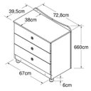Ver imagem 7 de Quarto Infantil Completo Berço Guarda-Roupa 2 Nichos Grandes Fofinho Branco - Art In Móveis