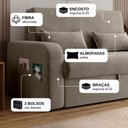 Ver mais imagens de Sofá Cama 2 Lugares Compacto com Baú 140 Larg Lady Day Matrix