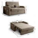 Ver imagem 6 de Sofá Cama 2 Lugares Compacto com Baú 140 Larg Lady Day Matrix