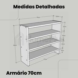 Sapateira Branco Mdf Chão 70cm Sapatos Organização Casa - 5