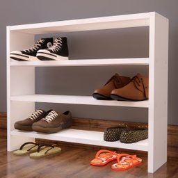 Sapateira Branco Mdf Chão 70cm Sapatos Organização Casa - 3