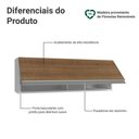 Ver imagem 3 de Armário Aéreo 100 Cm 1 Porta Basculante Branco/rustic Glamy Madesa
