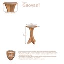 Ver imagem 4 de Banqueta Geovani 30x30cm em Madeira Maciça para Bancada e Mesa na Cor Amêndoa Premium Luxo Design