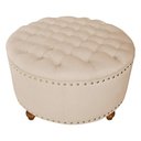 Ver imagem 1 de Puff Amora 60 Cm Suede Cinza Slk Decor Amara Bege