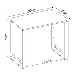 Mesa para Computador Office Morada Amendola Touch Grafito Demóbile - 3
