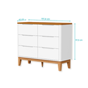 Ver imagem 3 de Cômoda Infantil Boom 6 Gavetas Branco Fosco Savana