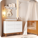 Ver imagem 2 de Cômoda Infantil Boom 6 Gavetas Branco Fosco Savana