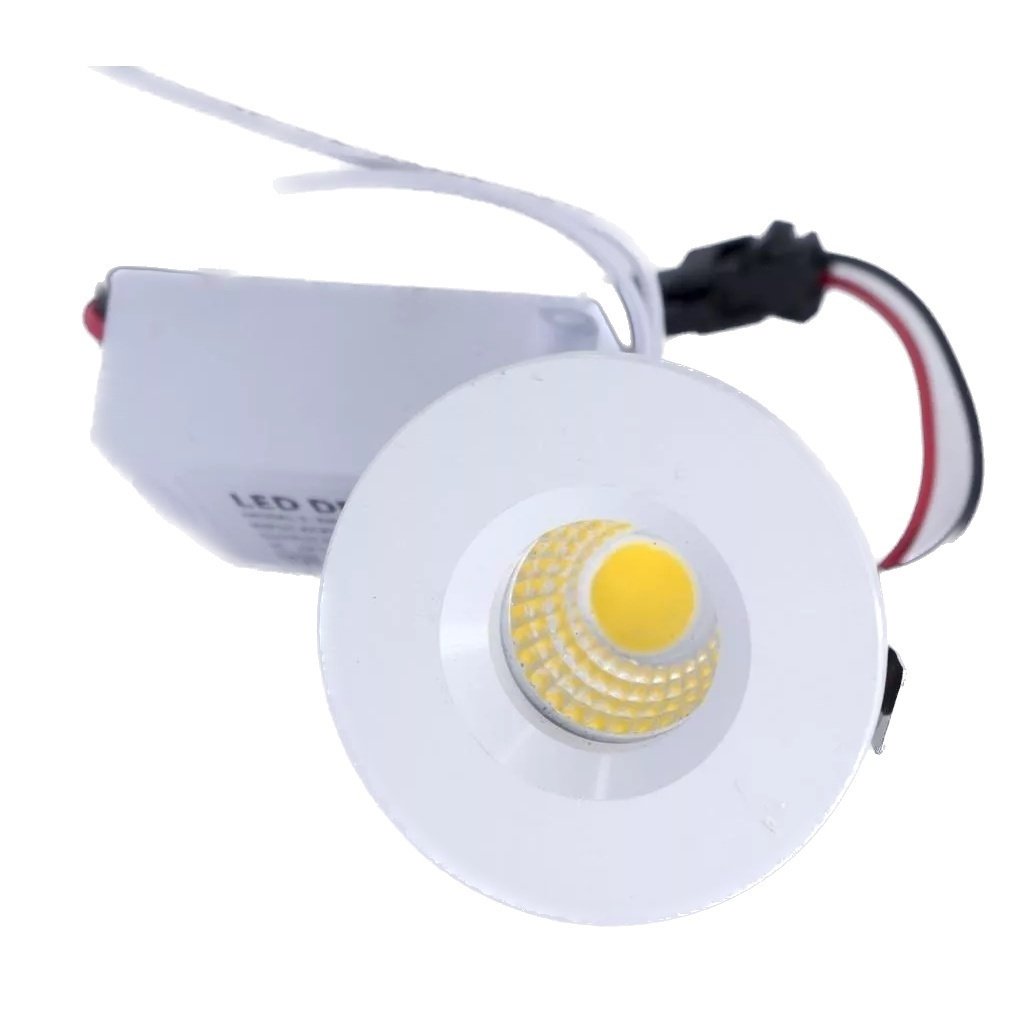 Kit 10 Mini Spot Led Embutir Redondo 6500k 3w Branco Frio 4,5cm Bivolt Pix Mini Spot Led Sl (1-3)x1w - 3