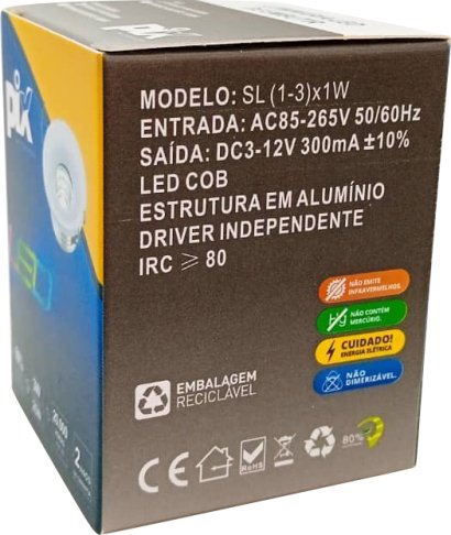 Kit 10 Mini Spot Led Embutir Redondo 6500k 3w Branco Frio 4,5cm Bivolt Pix Mini Spot Led Sl (1-3)x1w - 5