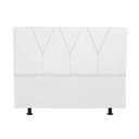 Ver imagem 1 de Cabeceira Estofada Cama Box Solteiro Jade 110cm Courino:branco