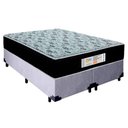Ver imagem 1 de Cama Box Queen Bipartido Suede + Colchão Molas Ensacadas Sereneprime Sonnolux 158x198x65 Cinza