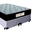 Ver imagem 2 de Cama Box Queen Bipartido Suede + Colchão Molas Ensacadas Sereneprime Sonnolux 158x198x65 Cinza