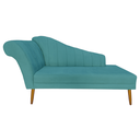Ver imagem 1 de Recamier Divã Pés Palito para Sala Cecilia 1.60cm Suede Azul Turquesa - Incasa Decor