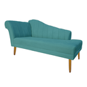 Ver imagem 3 de Recamier Divã Pés Palito para Sala Cecilia 1.60cm Suede Azul Turquesa - Incasa Decor