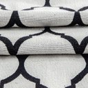 Ver imagem 3 de Tapete Redondo 1,40x1,40 Cami Casa Jacquard Antiderrapante:império Branco