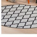 Ver imagem 2 de Tapete Redondo 1,40x1,40 Cami Casa Jacquard Antiderrapante:império Branco