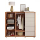 Ver imagem 4 de Comoda Caemun Pegasus 2 Portas 5 Gavetas Freijo/off White