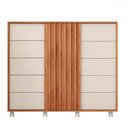 Ver imagem 1 de Comoda Caemun Pegasus 2 Portas 5 Gavetas Freijo/off White