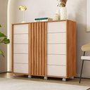 Ver imagem 5 de Comoda Caemun Pegasus 2 Portas 5 Gavetas Freijo/off White
