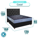 Ver imagem 3 de Cama Box + Colchão Casal Molas Ensacadas Petrus Paropas + Cabeceira Estofada