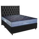 Ver imagem 1 de Cama Box + Colchão Casal Molas Ensacadas Petrus Paropas + Cabeceira Estofada