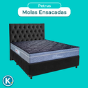 Ver imagem 4 de Cama Box + Colchão Casal Molas Ensacadas Petrus Paropas + Cabeceira Estofada