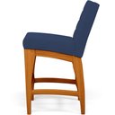 Ver imagem 7 de Kit 02 Banqueta Baixa Cozinha Bancada Bar Sala Jantar Fixa Mila L02 Suede Azul Marinho - Lyam Decor 