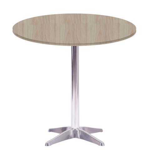 Mesa Delta em Alumínio 75 Cm (alt) Base em X Tampo Mdp Redondo 60 Cm (larg) X 2,50 Cm (alt)