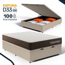Ver imagem 6 de Cama Box Baú Casal com Colchão de Espuma D33 Double Comfort 138x188x62cm