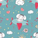 Ver imagem 3 de Papel de Parede Infantil - Elefante Voador Arte Destaque 1,50 Metros