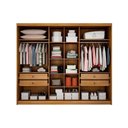 Ver imagem 3 de Guarda Roupa 3 Portas e 4 Gavetas Diamond-londres Plus Cumaru-fendi - Novo Horizonte