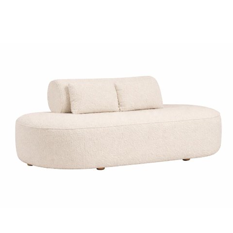 Sofá Orgânico 180cm Serina Bouclé Off White - Sallar Home