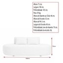Ver imagem 5 de Sofá Orgânico 180cm Serina Bouclé Off White - Sallar Home