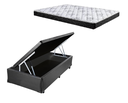 Ver imagem 1 de Cama Box Baú Solteiro Conforto Sintético Cinza + Colchão Solteiro Conforto Espuma D33 com Eps 30x88x