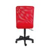 Cadeira Giratória Executiva Tela Sem Braços - Tela Vermelha - 5