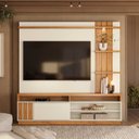 Ver imagem 1 de Estante Ripada para Tv 55 Polegadas 184cmx180cm com Led Mariana