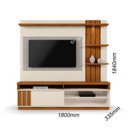 Ver imagem 3 de Estante Ripada para Tv 55 Polegadas 184cmx180cm com Led Mariana
