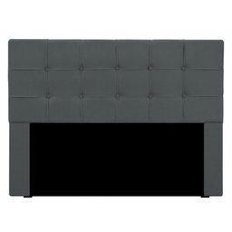 Cabeceira Cama Box Slim Queen 1,60 m Suede Cinza Grafite - 2