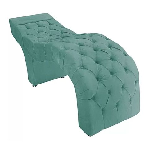 Maca Estofada Estética Cílios Salão Spa Suede Mirela:azul Tiffany