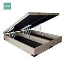 Ver imagem 2 de Cama Box Baú Queen Bipartido Sintético Bege 38x158x198