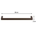 Ver imagem 3 de Kit 10 Puxadores Alça 256mm Retos Bronze Móveis Oeiras Torralba Cômoda Guarda-roupa
