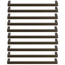 Ver imagem 1 de Kit 10 Puxadores Alça 256mm Retos Bronze Móveis Oeiras Torralba Cômoda Guarda-roupa