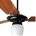 Ver imagem 3 de Ventilador de Teto com Controle Remoto Rico 150W e 180W Preto Pás Mogno Ventex - 127V