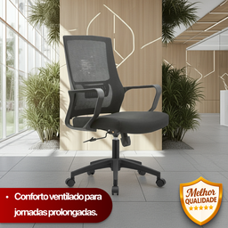 Cadeira de Escritório Diretor Crown - Preta - 8