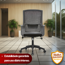 Cadeira de Escritório Diretor Crown - Preta - 15