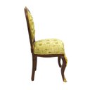 Ver imagem 3 de Cadeira Medalhão Maciça Imbuia C Bronze Tecido Nobre Damasco Cintilante