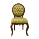 Ver imagem 2 de Cadeira Medalhão Maciça Imbuia C Bronze Tecido Nobre Damasco Cintilante