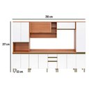 Ver imagem 3 de Kit Cozinha Completa 6 Peças Thela Macadâmia (2aéreos+2balcões+1paneleiro) Czc26 Freijo/grafite