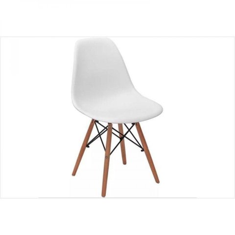 Cadeira Eiffel Charles Eames Abs Base de Madeira Dsw